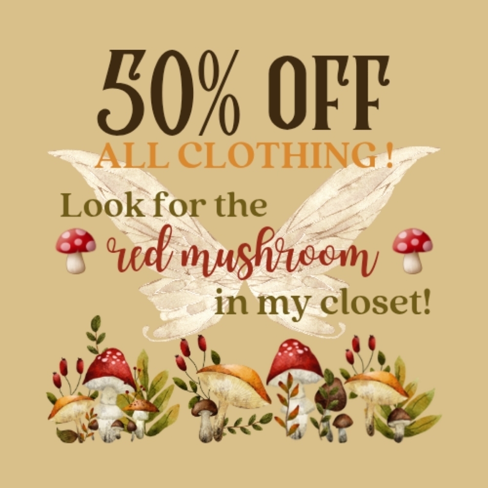 🍄50% SALE on Clothing🍄